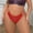 Red, variant on HUPOM Cotton Underwear For Women Womens Silk Underwear Low waist Elastic Waist Solid Thong Red 4XL
