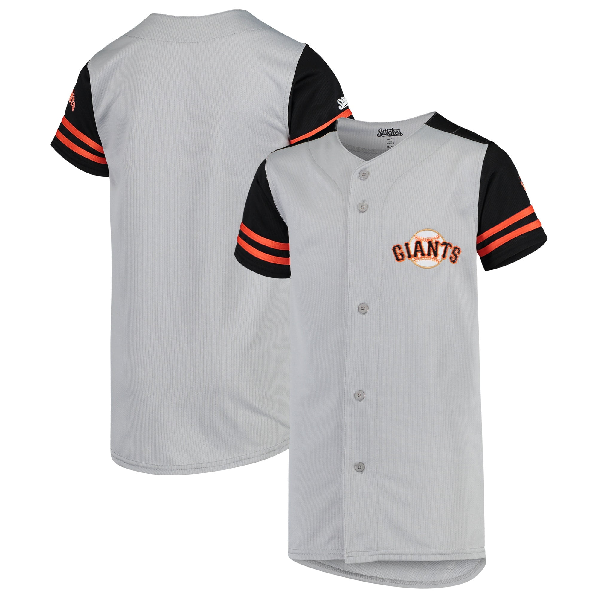 San Francisco Giants Stitches Youth Team Jersey - Gray/Black - Walmart.com - Walmart.com