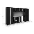 thumbnail image 4 of NewAge Products Bold Series Black 8 Piece Cabinet Set, Heavy Duty 24-Gauge Steel Garage Storage System, Slatwall Included, 4 of 17
