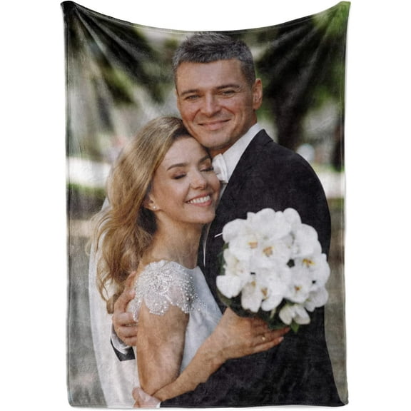 Ships Next Day, Custom Blanket with Picture - Printed in USA, Personalized Photo Blanket (Fleece 50x60) Blankets