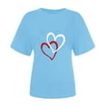 thumbnail image 5 of miqiqism Valentines Womens Outfits Short Sleeve Heart Grapghic Tshirts Top Loose Round Neck Pullover Shirts Lightweight Blouses Clothing 2025 Tees Blouses,#01_Sky Blue,XXXL, 5 of 6