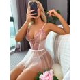 thumbnail image 3 of Europa y Estados Unidos lencería sexy tirantes sexy transparente pijama sexy conjunto de primavera, 3 of 5