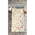 thumbnail image 3 of Ambesonne Polka Dots Quilted Bedspread Set 2 Pcs, Retro Colorful Art, Twin Size, Multicolor, 3 of 3