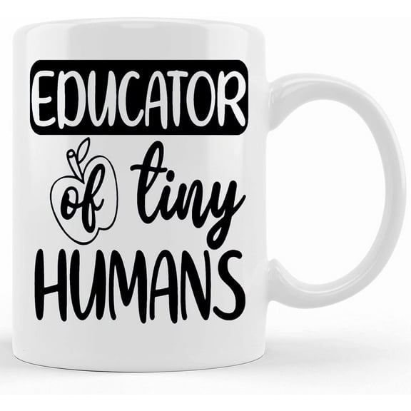 Educator Of Tiny Humans Men Or Women Teaching Coffee Mug Summer Mode Break Cup Teacher Caffeine Field Trip Cups 138, Ceramic Novelty Coffee Mug, Tea Cup, Gift Present For Birthday, Chris