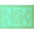 thumbnail image 1 of Ahgly Company Indoor Rectangle Abstract Turquoise Blue Modern Area Rugs, 6' x 9', 1 of 4