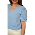 thumbnail image 3 of Blusa con abertura posterior Roman Fashion modelo 0402 Talla extra azul 40, 3 of 5
