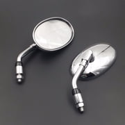 10mm Clockwise Big Oval Side Rear view Rearview Mirror Motorcycle Street Bike Cruiser Chopper Bobber Nake Bike CB VN VT