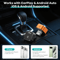 thumbnail image 3 of 2-in-1 Wireless CarPlay Adapter & Android Auto Adapter, Wired to Wireless, Plug & Play Mini USB Adapter, Fast & Stable for iPhone & Android(Black), 3 of 7