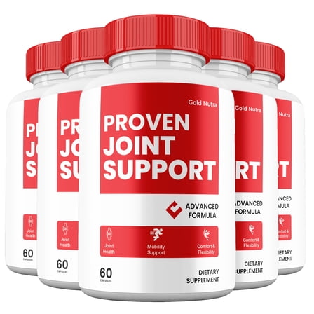Proven Joint Support Capsules, Joint Support Supplement, Proven JointSupport All-Natural Pills Maximum Strength, 30 Day Supply per Bottle (5 Pack)