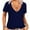 Navy blue, variant on Women's Oversized T Shirts Tees Half Sleeve V Neck