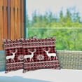 thumbnail image 5 of GZHJMY Christmas Buffalo Plaid Deer Throw Pillow Cases Pillow Covers 1 Pack Cushion Cases with Zipper for Sofa Couch Bedroom Christmas Winter Holiday 18x18 Inch Home Decor, 5 of 6