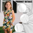 thumbnail image 6 of chaqlin Tropical Hibiscus Girl's 2-Piece Matching Set Sleeveless Tank Top and Soft Athletic Shorts with Pockets Summer Athletic Sport Outfits Toddler to Big Kid 5-14Years Old, 6 of 7