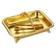thumbnail image 5 of Bandeja porta toallas para invitados Bandeja decorativa para bodas en hoteles Bandeja rectangular para servir Dorado, 5 of 8