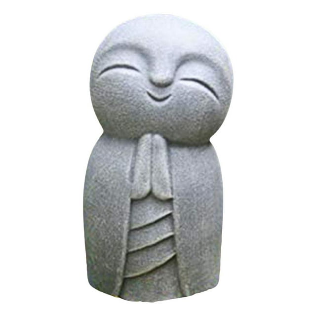 estatua de , pequeño Buda con sonrisa hogar o jardín, decoración perfecta para interiores y exteriores, 8,3x4,5x4,5 cm Sunnimix Estatua de Jizo