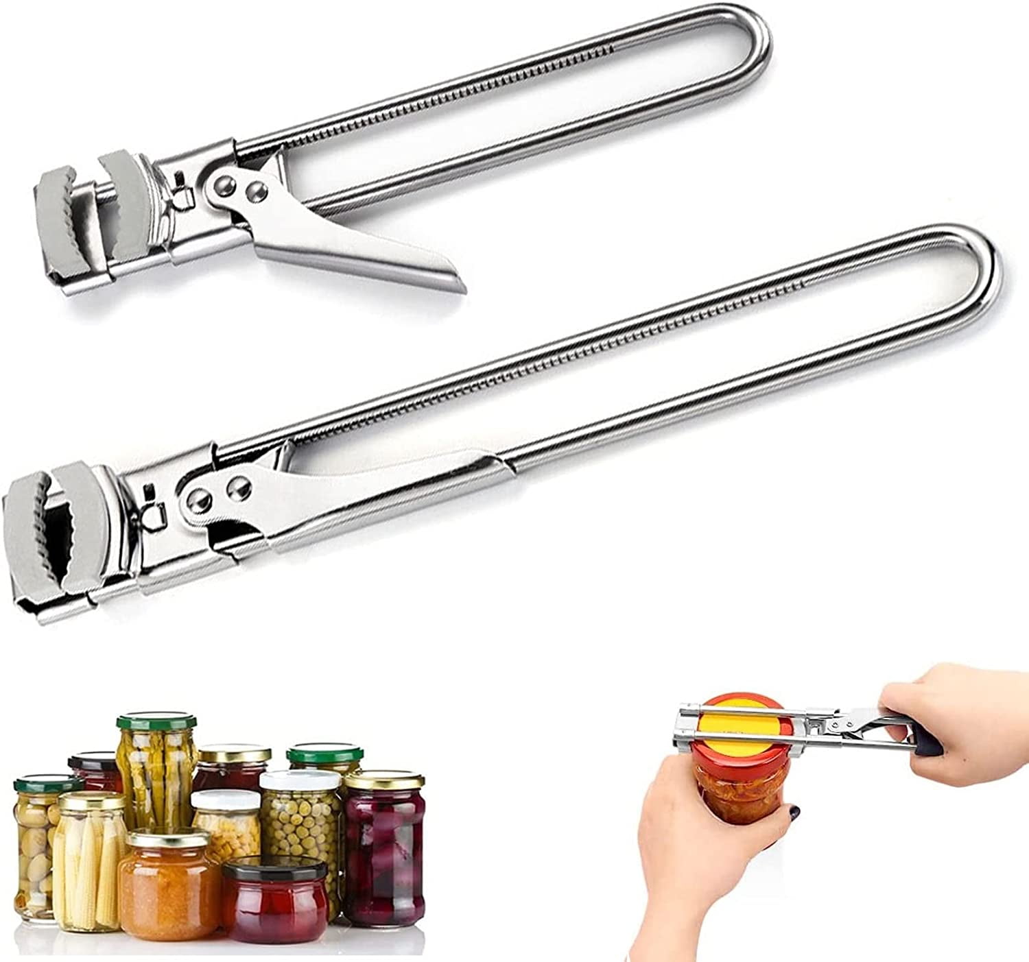 Jar Opener for Weak Hands,Adjustable Stainless Steel Bottle Opener, Jar