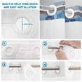 thumbnail image 4 of No Hook Shower Curtain, Funny Elephant Shower Curtains for Bathroom with See Through Top Window, Cute Art Modern Lovely Animals on Showering Waterproof & Washable Bath Curtain Long 72"x78", 4 of 9