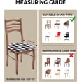 thumbnail image 3 of Dining Room Chair Seat Covers, Classic Black and White Plaid Buffalo Check Christmas Decor Removable Stretch Chair Seat Cushion Slipcovers Protector for Holiday Party Festival Decoration, Set of 6, 3 of 6