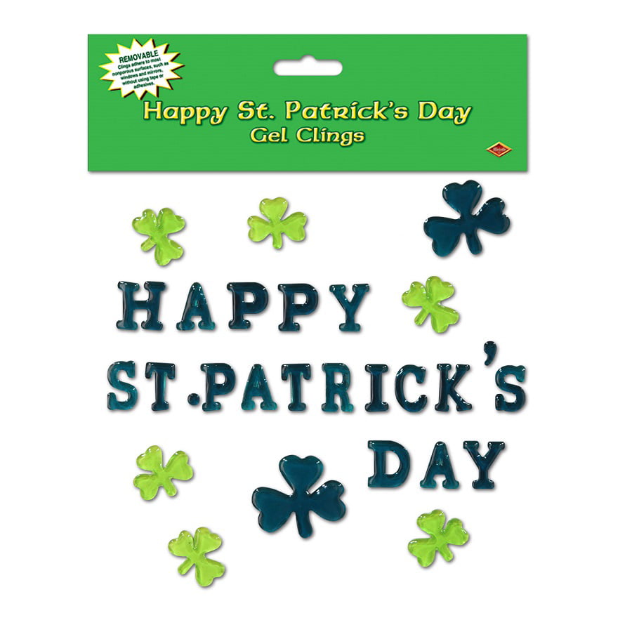 Patricks Day Gel Charms Window Clings Decorations 2 Pack St