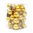 thumbnail image 1 of 24 bolas colgantes de Navidad de 2 cm en miniatura para decoración del árbol de Navidad, accesorios decorativos para el hogar y la tienda (doradas), 1 of 5