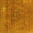 thumbnail image 1 of Ahgly Company Machine Washable Indoor Square Oriental Yellow Industrial Area Rugs, 6' Square, 1 of 4
