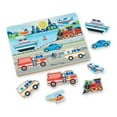 thumbnail image 4 of Melissa & Doug Wooden 7-Piece On the Move Vehicles Sound Puzzle, 4 of 9