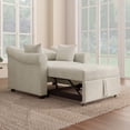 thumbnail image 3 of MODERNLUXE Fauteuil-Lit Convertible en Chenille avec Coussins et Dossier Réglable, Fauteuil Lounge-Lit 3 en 1 Se Transforme en Méridienne Lit Simple pour Salon, Chambre, Appartement, Beige, 3 of 9