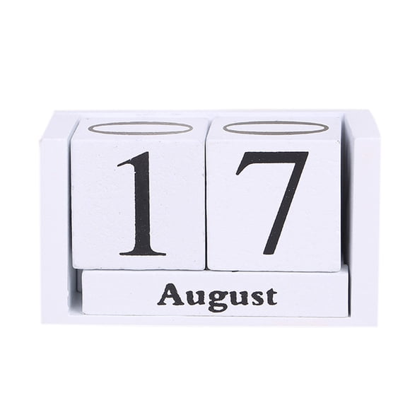Calendario de letras de escritorio Vintage Advancent bloque de cubo