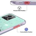 thumbnail image 4 of Compatible with Xiaomi Poco X5 Case Cute Glitter Clear Sparkly Cases Shockproof Redmi Note 12 5G / Poco X5 Phone Case for Women Girls Silicone Slim Bling Protective Cover (Green), 4 of 14