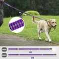 thumbnail image 3 of Joytale Tactical Dog Leash, 4-6ft Shock Absorbing Bungee Dog Leash with 2 Padded Handle, Purple, 3 of 7