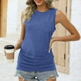 thumbnail image 2 of HUJlwoi Womens Tank Tops Ruched with Boat Neck Tunic Shirts Fashionable Solid Color Pocket Blouses Summer Wrokout Casual Sleeveless Clothes, 2 of 6