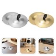 thumbnail image 1 of Homoyoyo 4Pair Beginner Friendly Finger Cymbals Brass Musical Instrument for Dance Practice and Party Use, 1 of 8