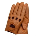 thumbnail image 2 of Fashion Mens Leather Gloves Full Finger Breathable Non Unlined Slip Driving Gloves New Male Mitten ,Flexible and Comfortable, 2 of 7