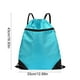 thumbnail image 3 of Mochila con Cordón Ajustable - Tejido Cuadriculado Repelente Al Agua, 42X49Cm, Bolsa Deportiva de Gran Capacidad, Bolsillo con Cremallera, Estilo Casual Unisex, Azul Celeste, 3 of 6