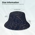 thumbnail image 3 of Rocae Navy Dark Blue for reflective Bucket Hat for Men Women Summer Beach Travel Summer Cap, 3 of 6