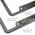thumbnail image 5 of iPick Image for Ford Explorer Real Carbon Fiber Insert Gunmetal Chrome Stainless Steel License Plate Frame, Official Licensed, 5 of 7