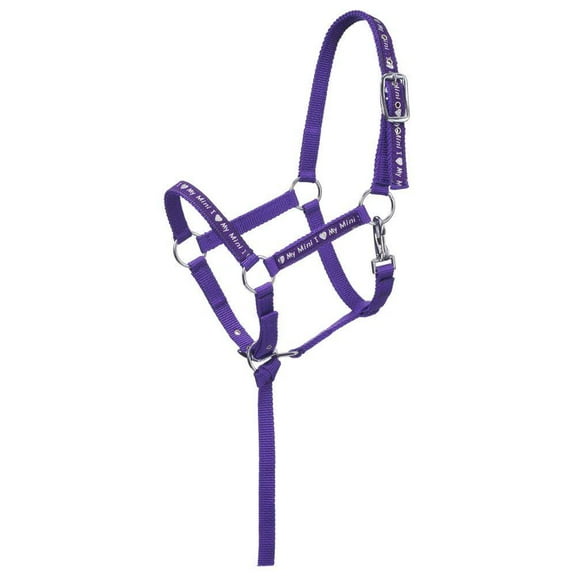 Tough1 Nylon Mini Halter w/ I Love My Mini Lg Pur