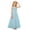 00-Light Blue323, variant on WOYY Girls Formal Ruffle Maxi Dress Elegant Wedding Party Sleeveless Dress