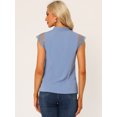 thumbnail image 4 of Blusa Básica Sin Mangas Allegra K Gris Azul S, 4 of 5