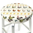 thumbnail image 3 of Fotbe Funny Chicken Stool Covers Round,Waterproof Round Bar Stool Covers Bar Chair Covers Washable Stool Cushion Slipcover for 12-14 Inch Chair-14 inch, 3 of 7