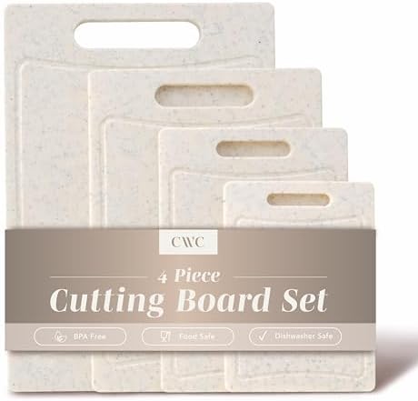 Cook With Color Cutting Boards, Set of 4, White photo 2