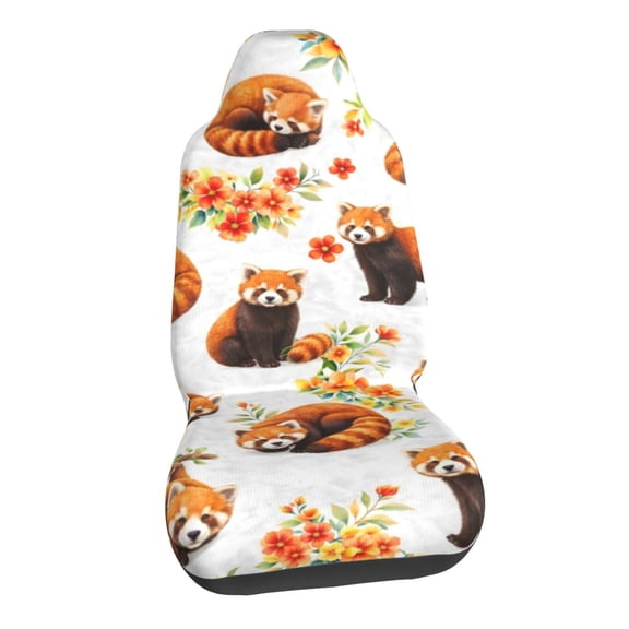 Cute Red Panda Car Seat Covers Stretch Car Seat Protectors Universal Fit