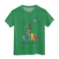 thumbnail image 3 of Girl's Paris Graphic T Shirt Short Sleeve Round Neck Casual T-Shirts, 3 of 3