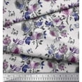 thumbnail image 2 of Soimoi Polyester Crepe Fabric Leaves & Rose Flower Print Fabric by Yard 52 Inch Wide, 2 of 3