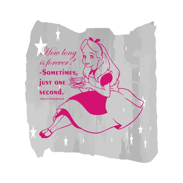 Sometimes Just One Second How long is forever Love Quote Watercolor Design Wall Art Sticker Designs Vinyl Stickers For Home House Walls Rooms Windows Bedroom Decoration Size (26x26 inch)