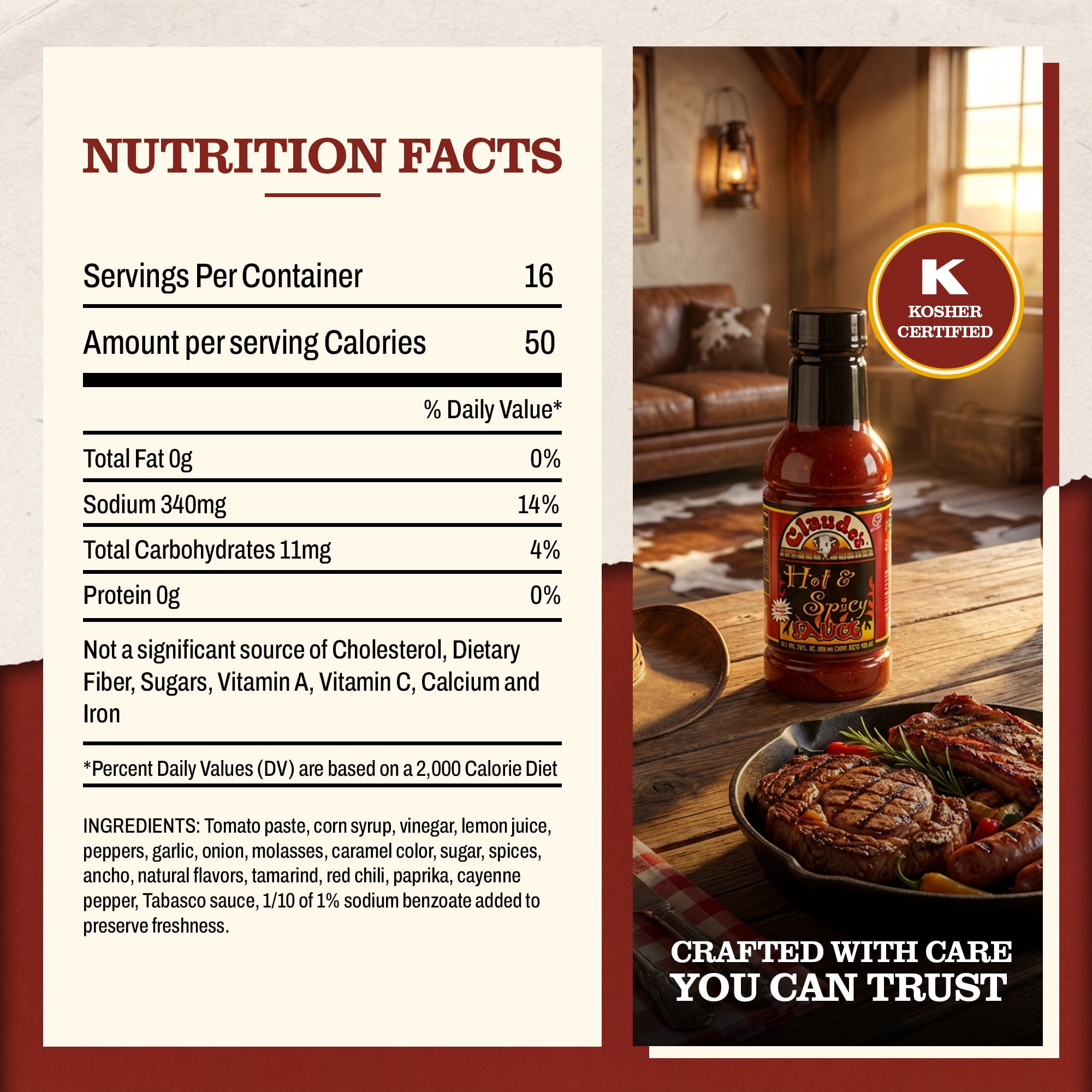Fajita Hot & Spicy Sauce, 16 oz Bottle (Pack of 6)