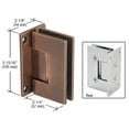 thumbnail image 2 of CRL V1E037ABC0 Antique Brushed Copper Vienna 037 Series Wall Mount Full Back Plate Hinge, 2 of 7