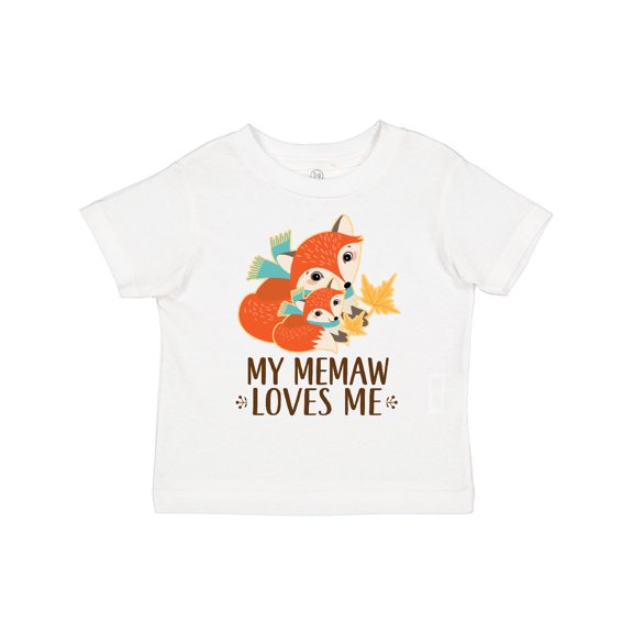 Inktastic Memaw Loves Me Fox Grandchild Boys or Girls Toddler T-Shirt