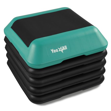 Yes4All Adjustable High Step Aerobic Platform, 16" x 16" for Aerobic Step Exercises