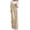 # Khaki, variant on Taqqpue Linen Jumpsuits for Women Solid Color Button Down Sleeveless Casual Jumpers Loose Wide Legs Rompers Overalls with Pockets