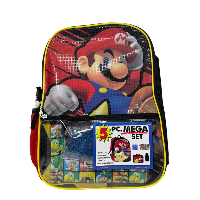 Chemicaliën Verrijking jurk Super Mario 5pc Backpack Set(Lunch bag, ice pack , case, water bottle) -  Walmart.com